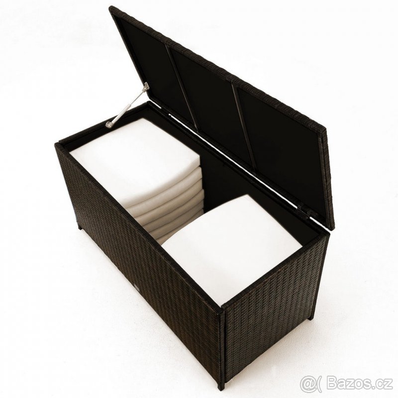Úložný ratanový box, na polstry, nábytek, truhla, sedačka - 3