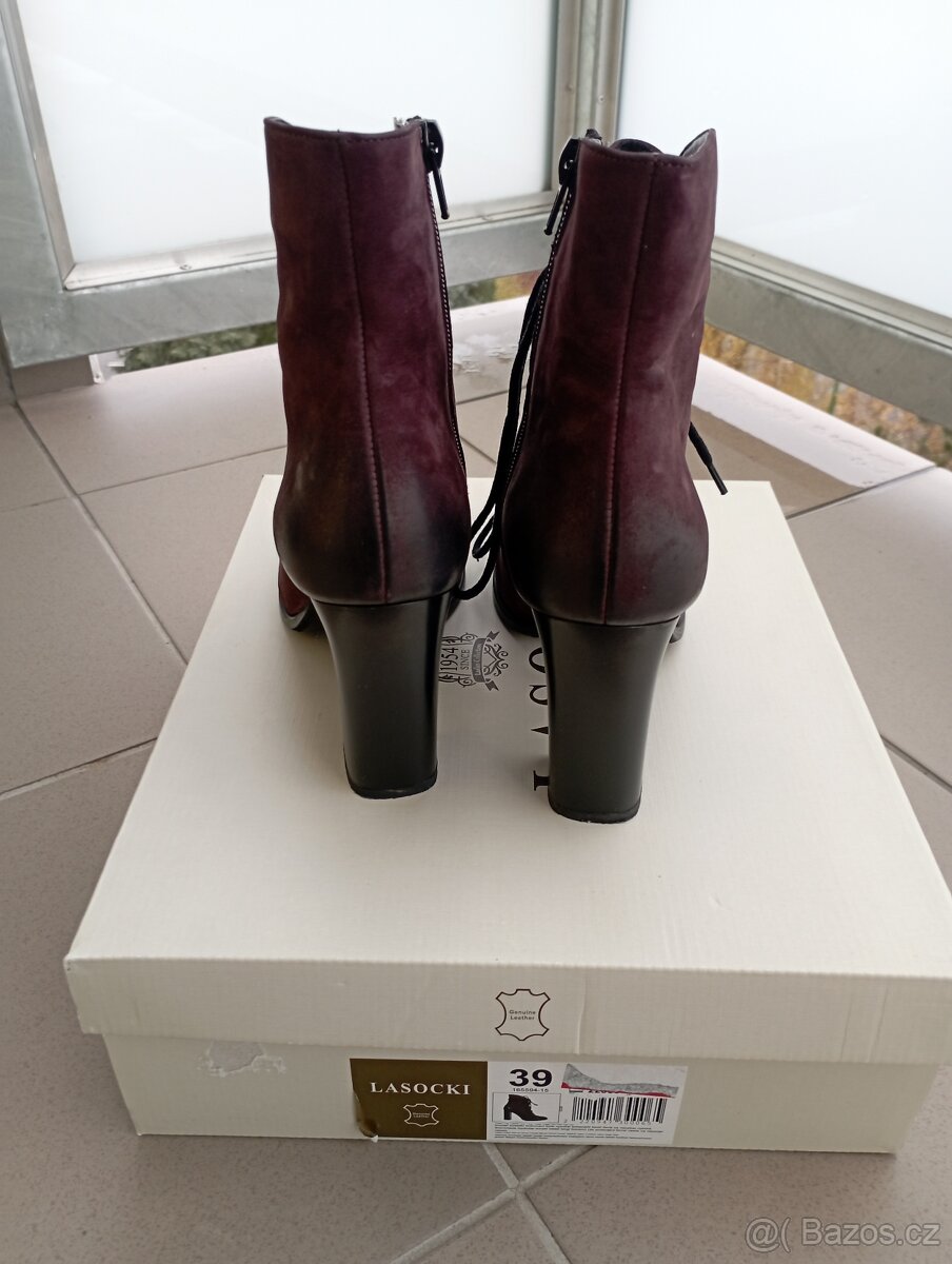 Dámské polokozačky kožené - 3