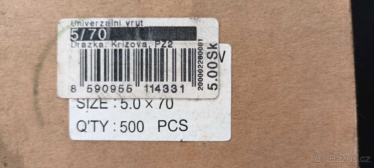 Hřebíky stavební 2,8 mm x 70 mm - bal. 5 kg + vruty - 3