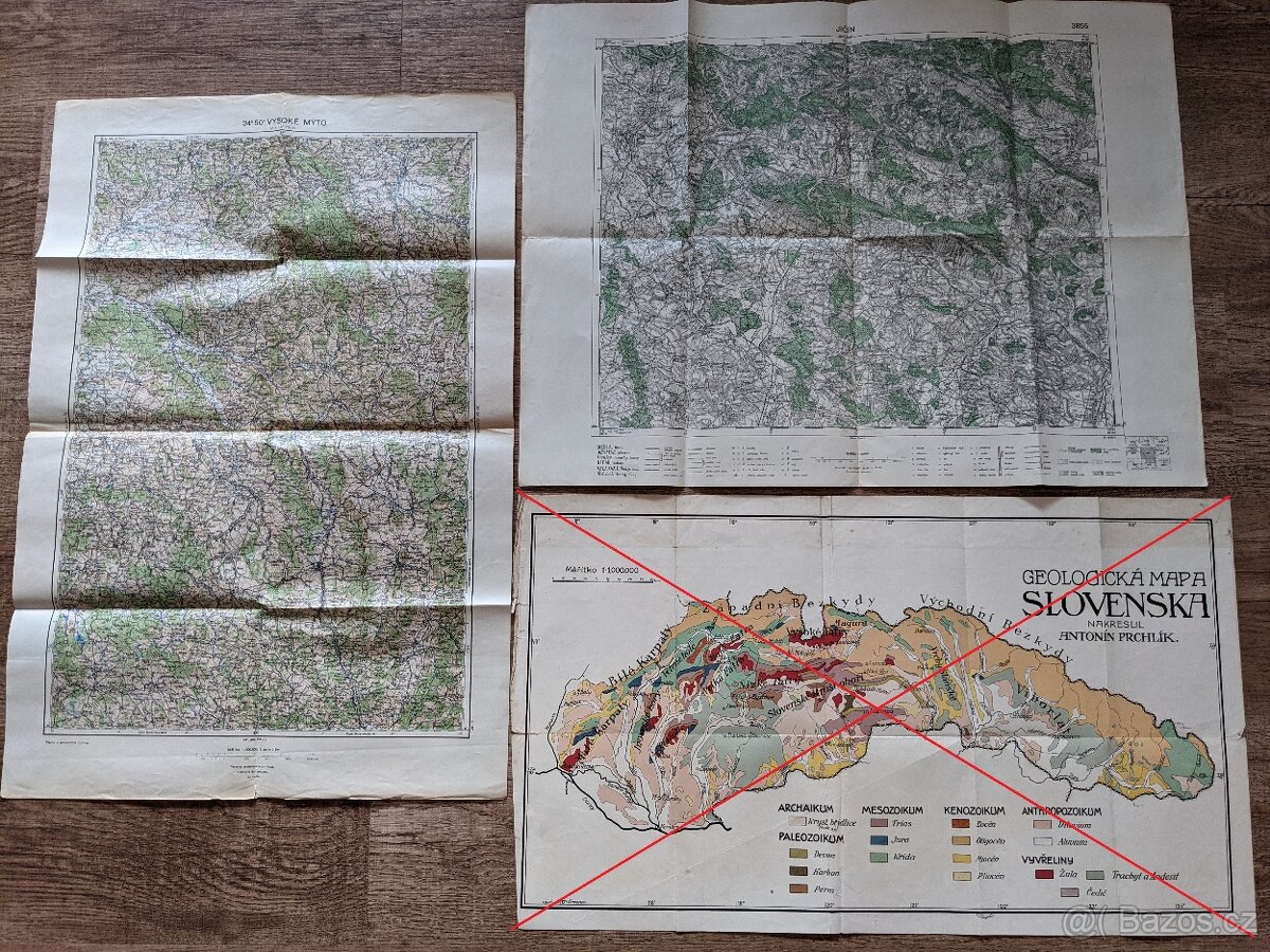 Prodám staré mapy 1910-1950 - 3