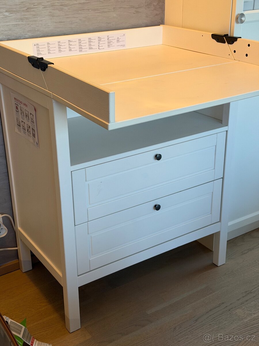 Přebalovací stůl/komoda, bílá SUNDVIK - 3