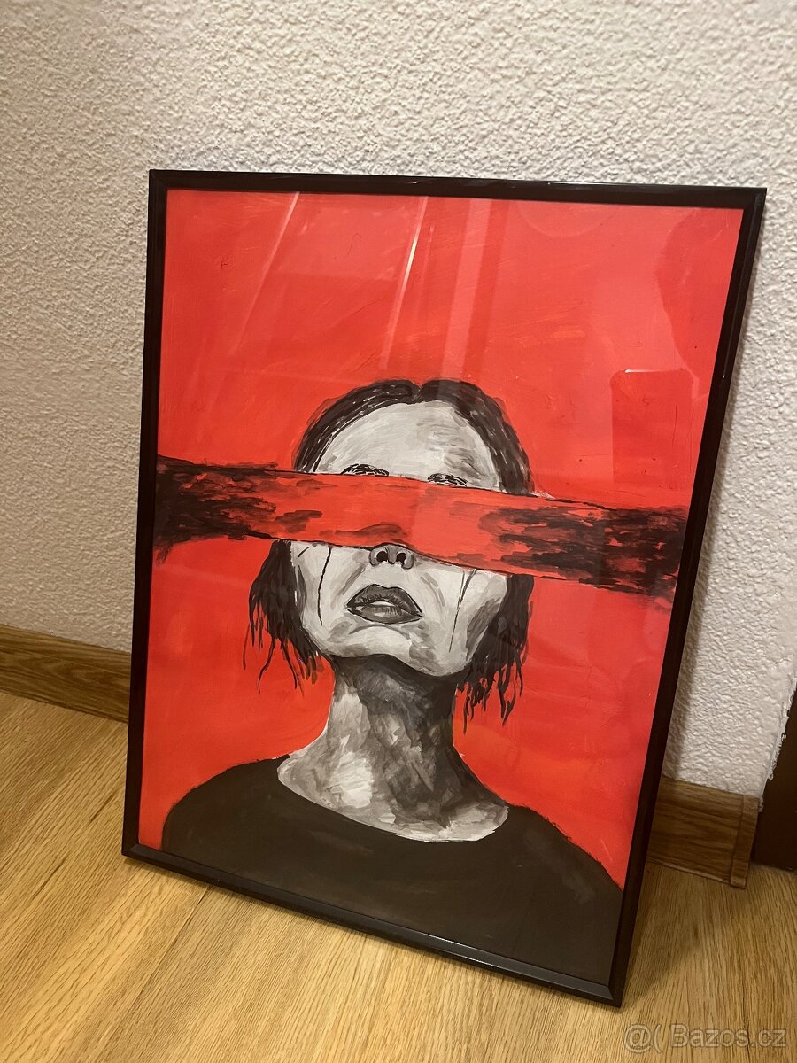 Malba zarámovaná s ženou - 3