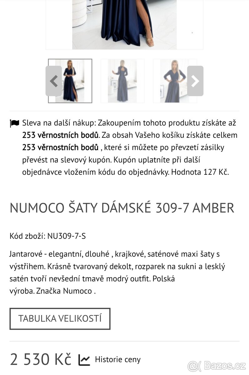 Tmavěmodrá slavnostní šaty Numoco vel. XL - 3