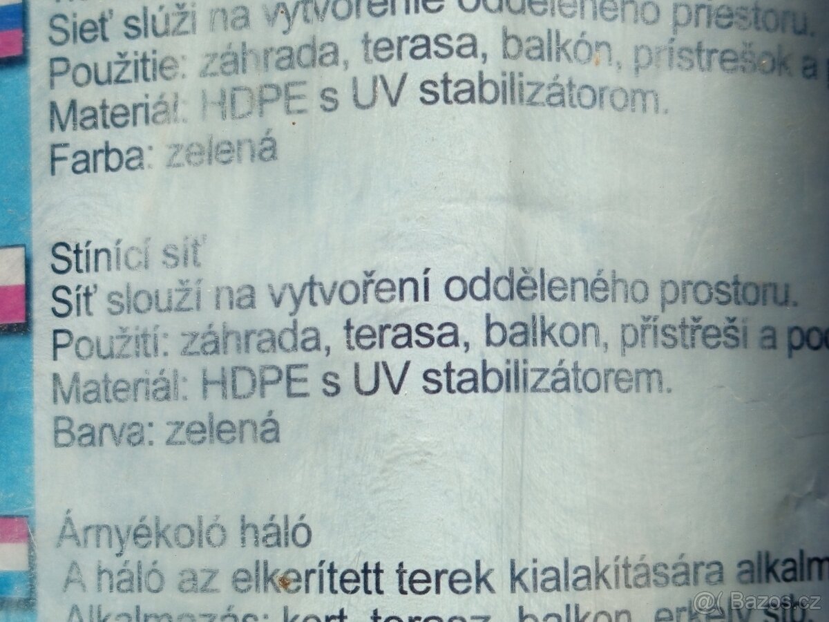 zahradní stínící sít zelená 1,5x50m - 3