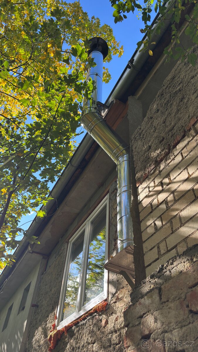 Krbová kamna Plamen Tara litinová 6kw plus komín - 3