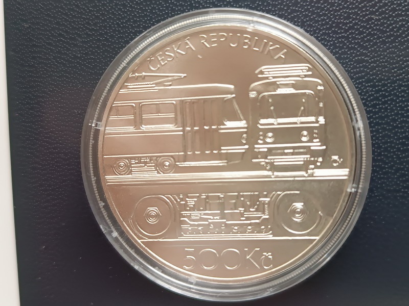 Pamětní mince 500Kč Tramvaj ČKD Tatra T3 - 3