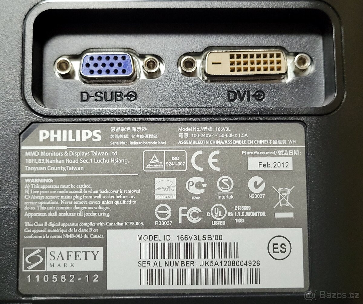 Philips166V3LSB/00 - 3