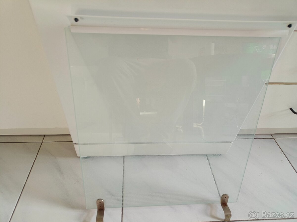 Skleněné víko sporáku + pravý a levý litinový rošt - 3