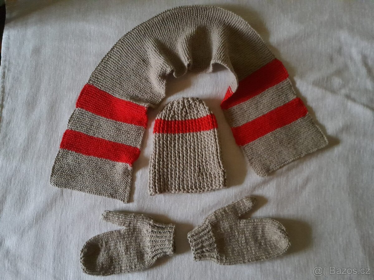 Zimní sady (Čepice + Rukavice + Šály) + Ponožky - 3