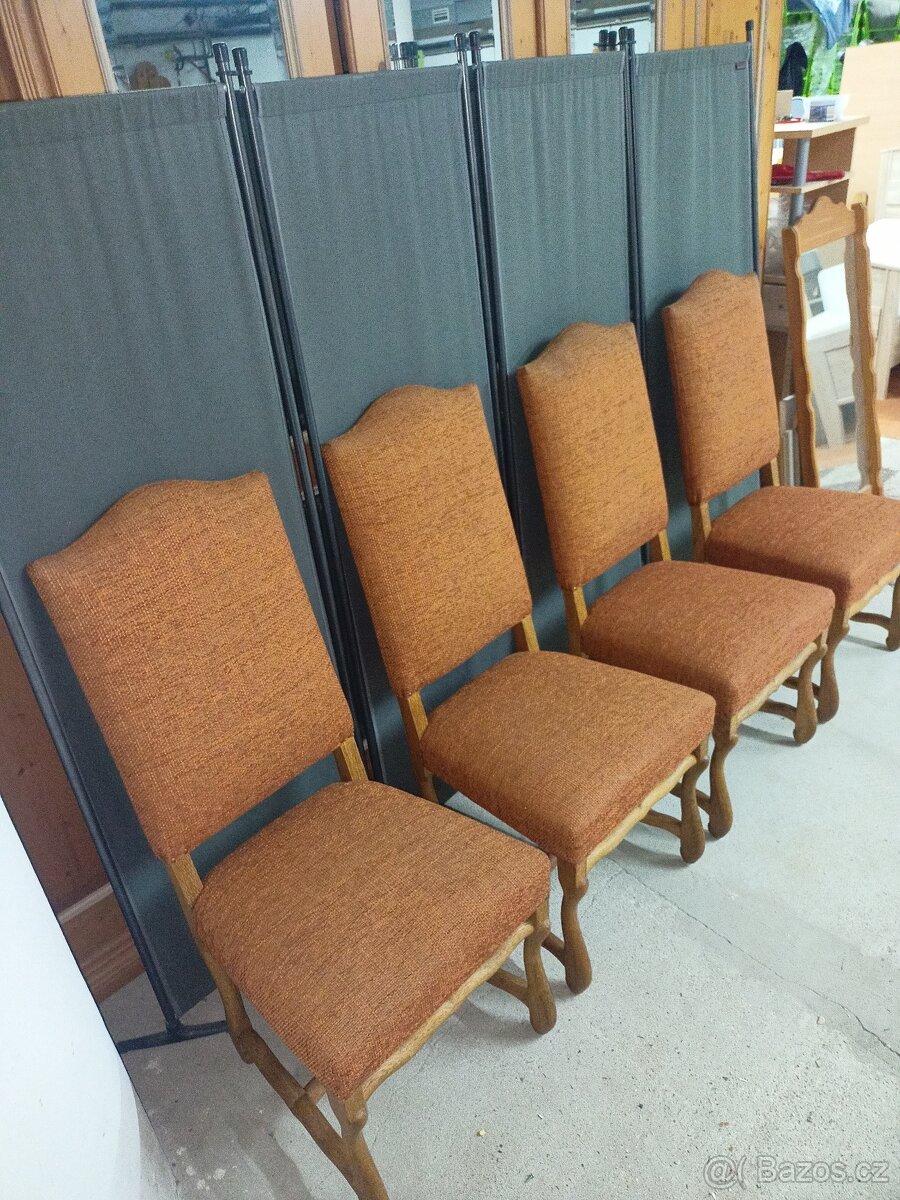 Prodám 4 x hezké rustikální židle z masivu - 3