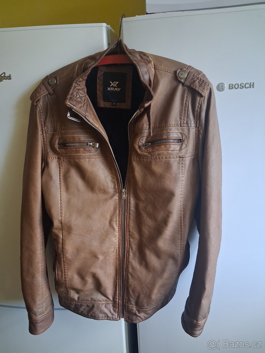 Kožená bunda s teplou vložkou Xray Jeans - 3