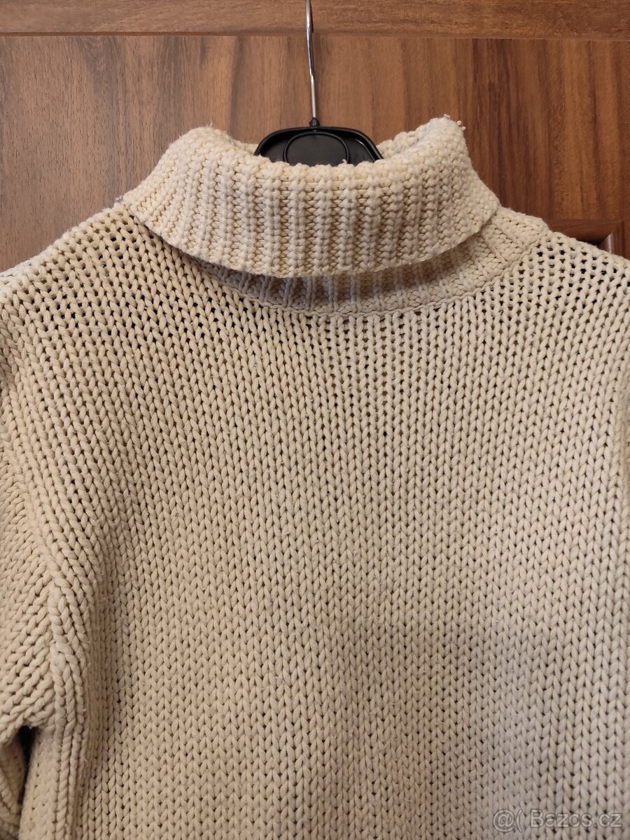 hezký krémový teplý rolák - 3