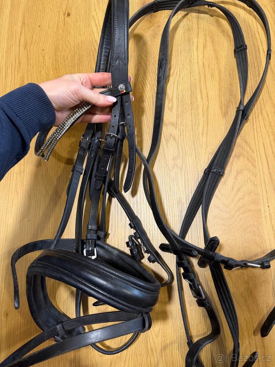 Uzdečka Waldhausen full černá + otěže - 3