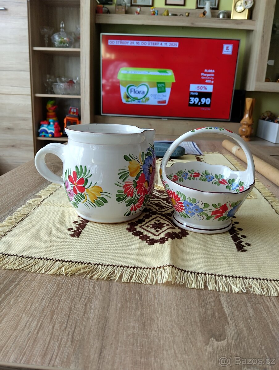 Keramický buclák a košíček - 3