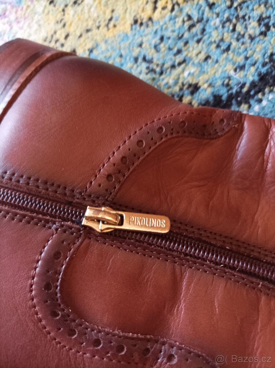 Kožené kozačky vel.37 Pikolinos - 3