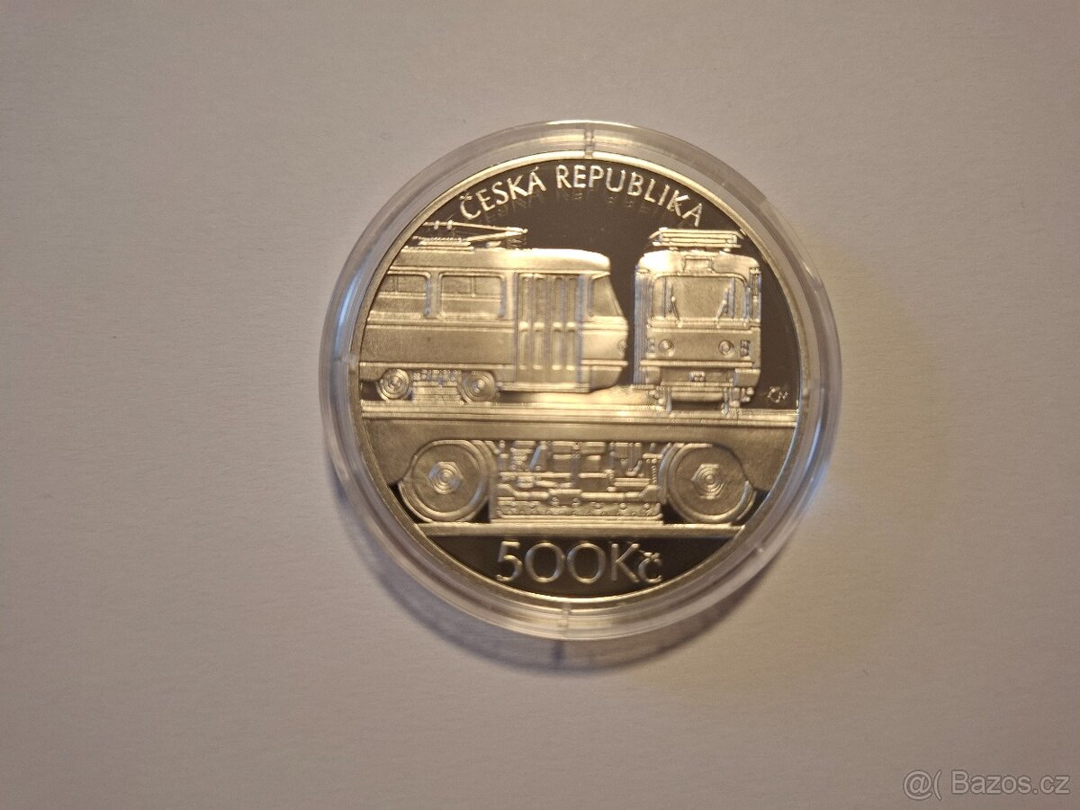 Stříbrná mince Tramvaj ČKD T3 2024 - proof - 3