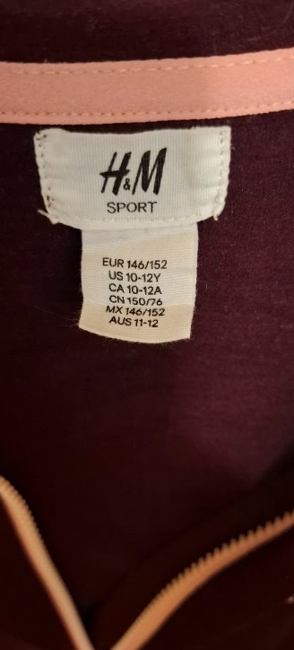 Sportovní tenká dívčí mikina H&M – vel. 146/152 - 3