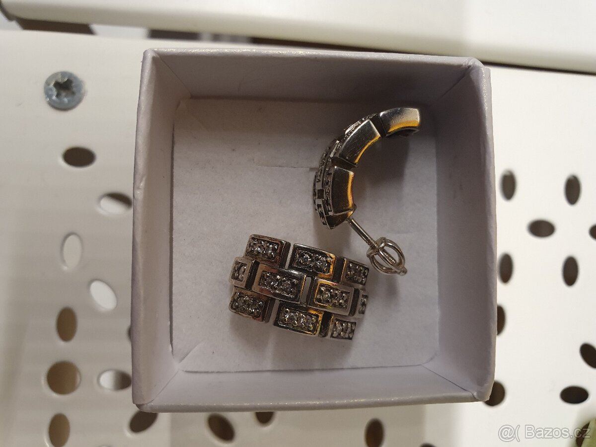 Stříbrné náušnice se zirkony 925/1000 - 3