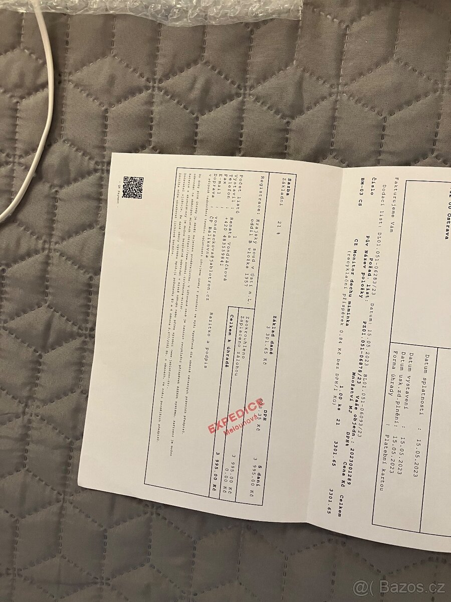 Prodám monitor dechu Jablotron Nanny BM-03 - 3