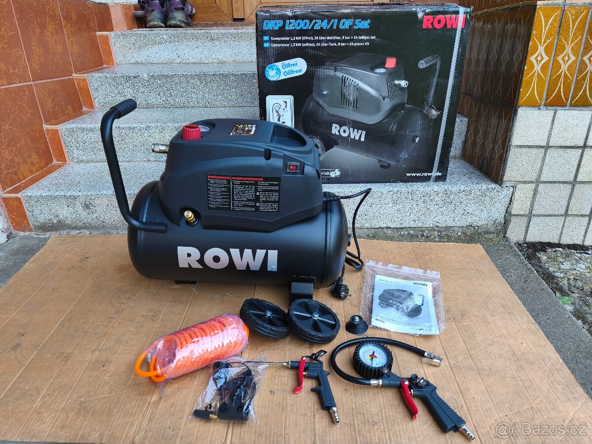 Prodám NEPOUŽITÝ Bezolejový kompresor ROWI DKP 1200/24/1 OF - 3