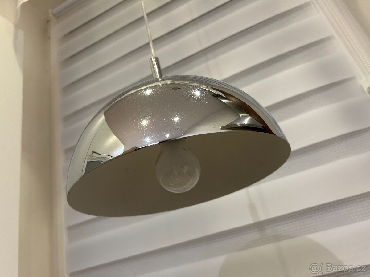 Sada 2 kovových stříbrných lustrů - 3