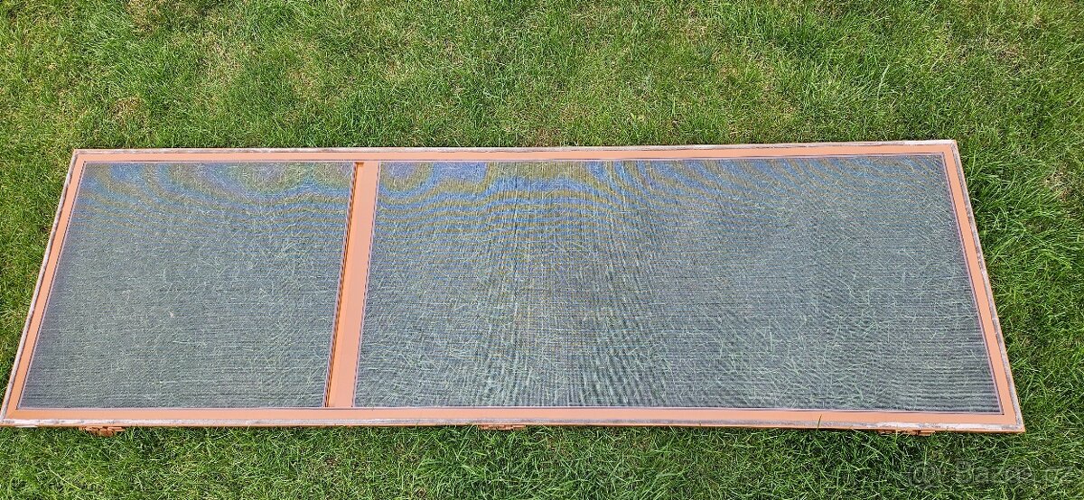 Síť proti hmyzu,hliníkový hnědý dveřní rám se síťí - 3