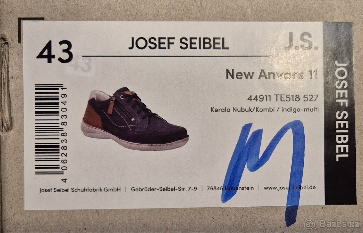 Nové kožené polobotky Josef Siebel vel. 43 - 3