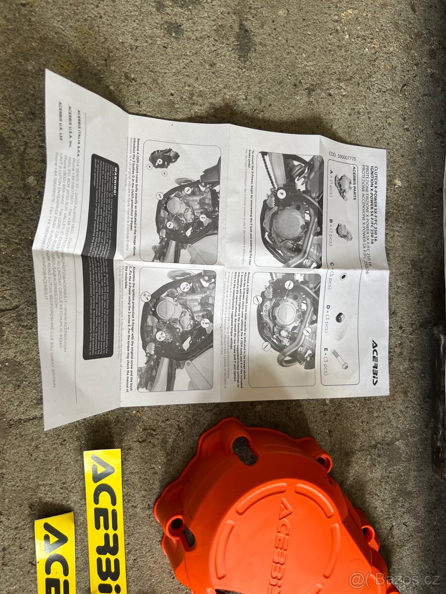 Kryty motoru KTM sxf - 3