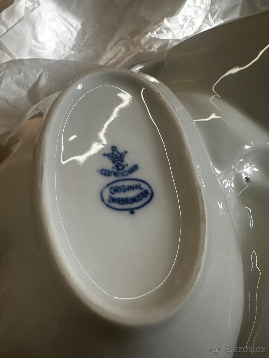 CIBULÁK KABARET TŘÍDÍLNÝ 30 CM ORIGINÁL ČESKÝ PORCELÁN DUBÍ - 3