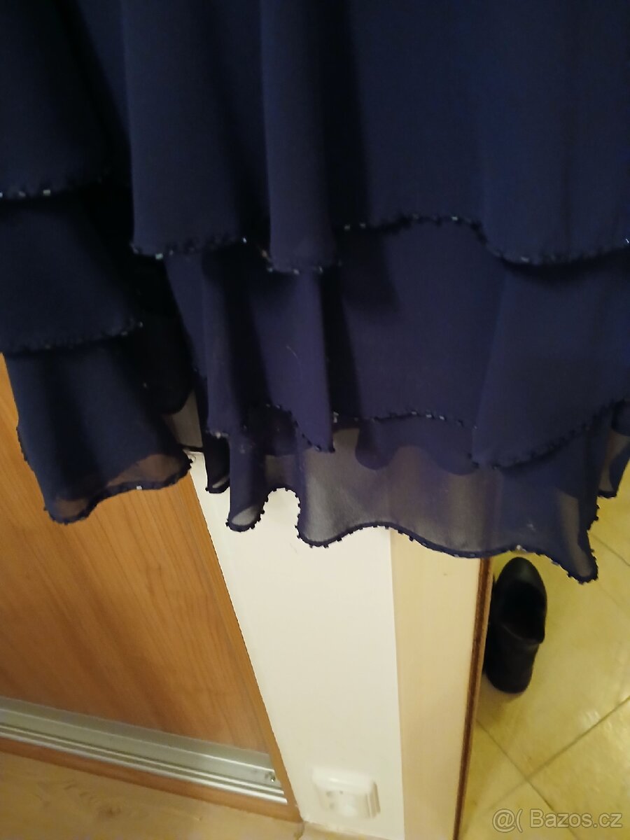 Spolecenske saty vel.46, barva tmavě modrá - 3