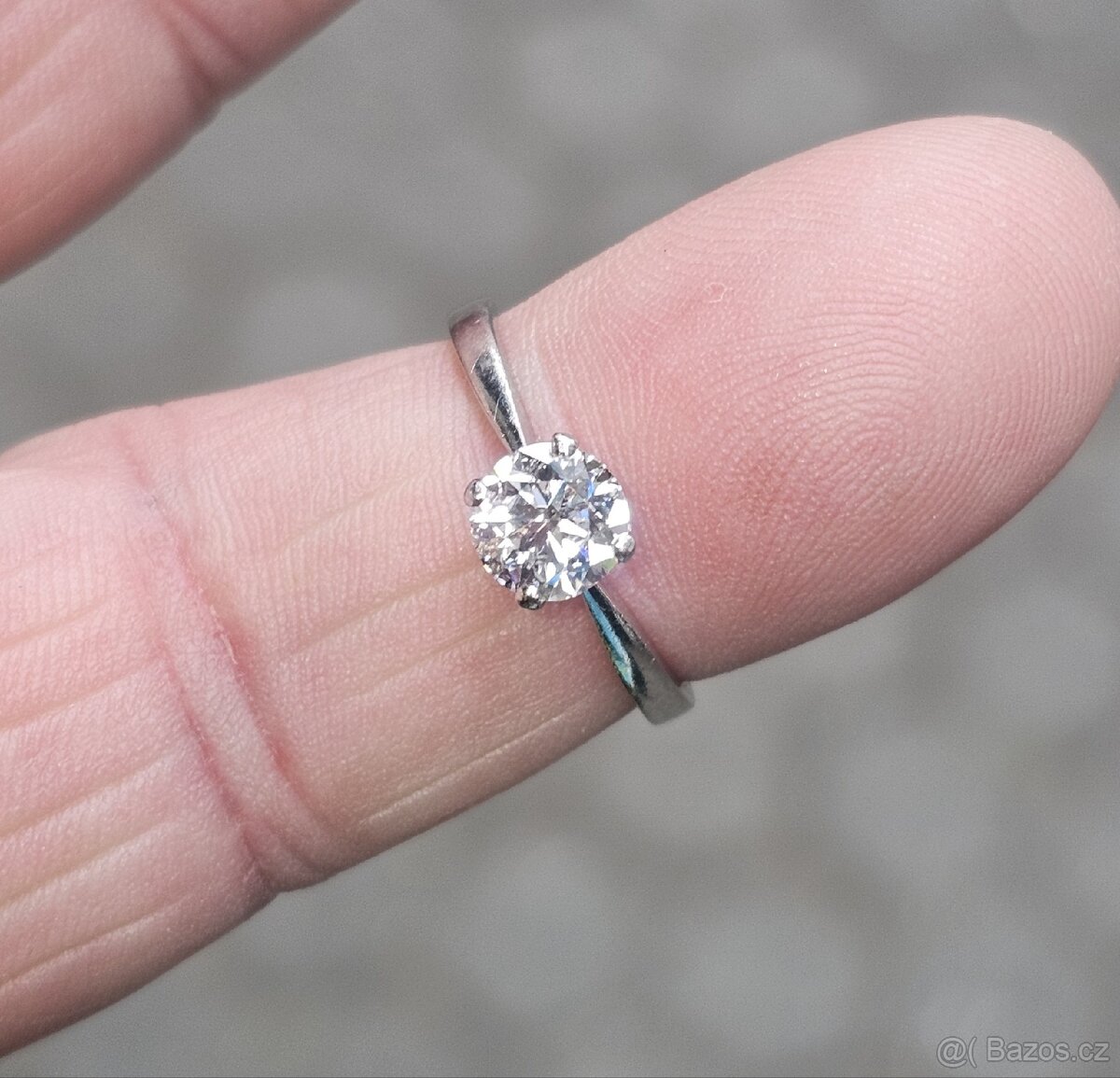 DIAMANTOVÝ PRSTEN 0.80ct. VS1/D GIA TOP CENA - 3