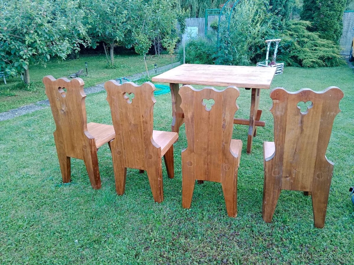 Jídelní set masiv Lípa - 3