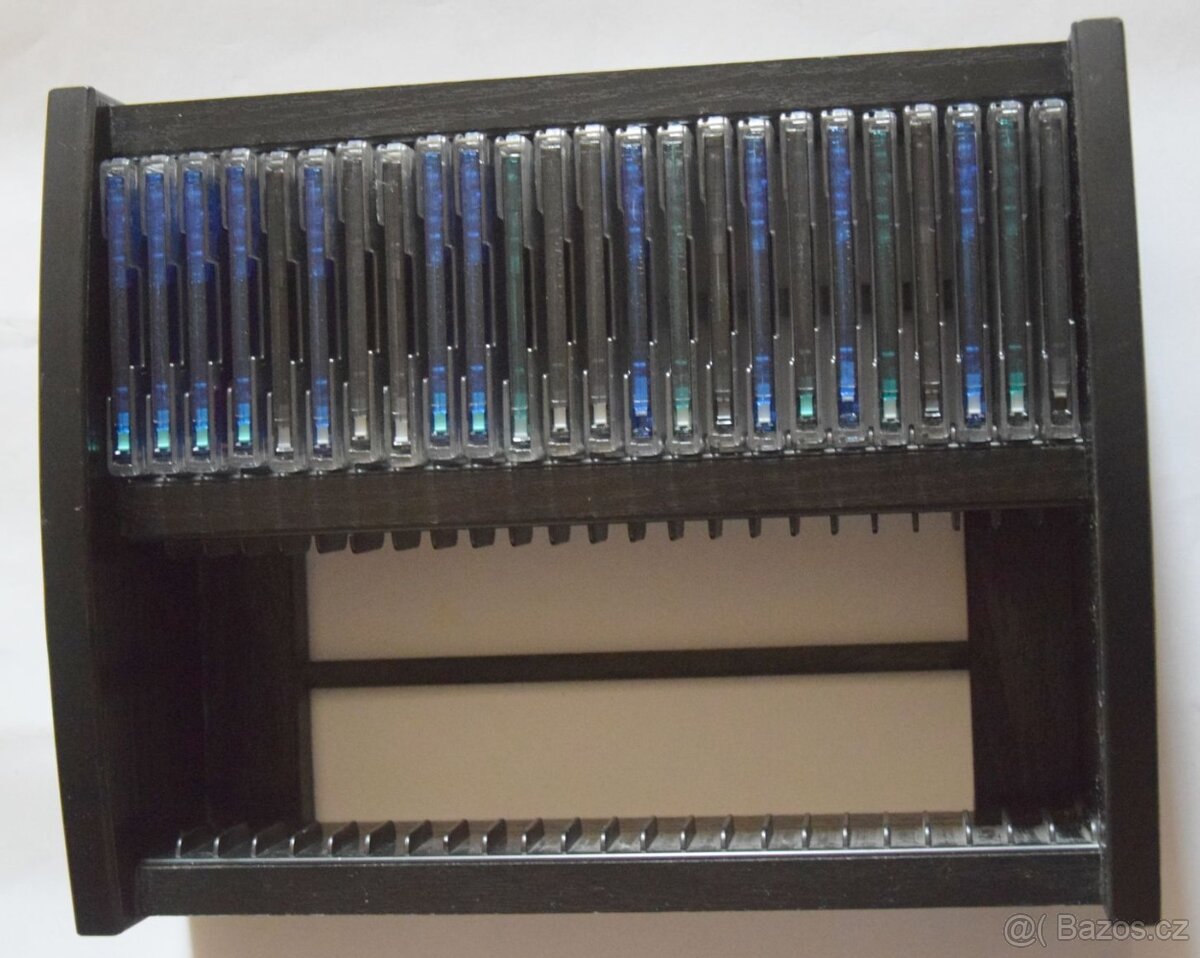 Minidisc MD minidisk box dřevěný HAMA na 48 MD + 24x MD - 3