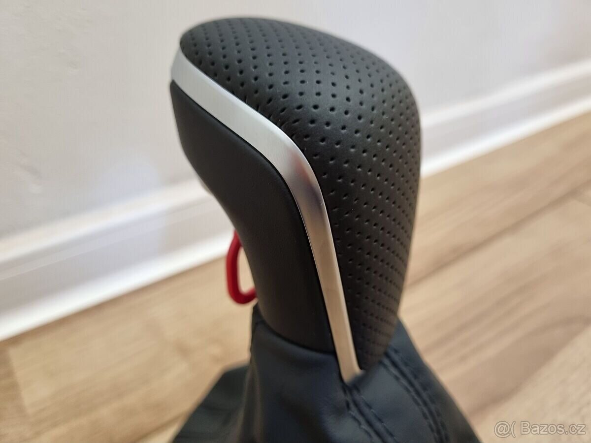 Kožená radici páka AUDI A6 A7 perforovaná / hladká koža - 3