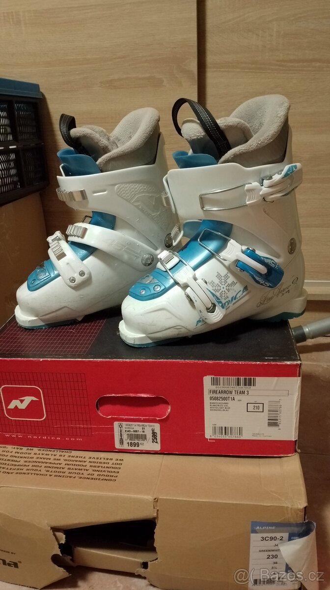 Dětské lyže TecnoPro 100 cm+ lyžáky - 3