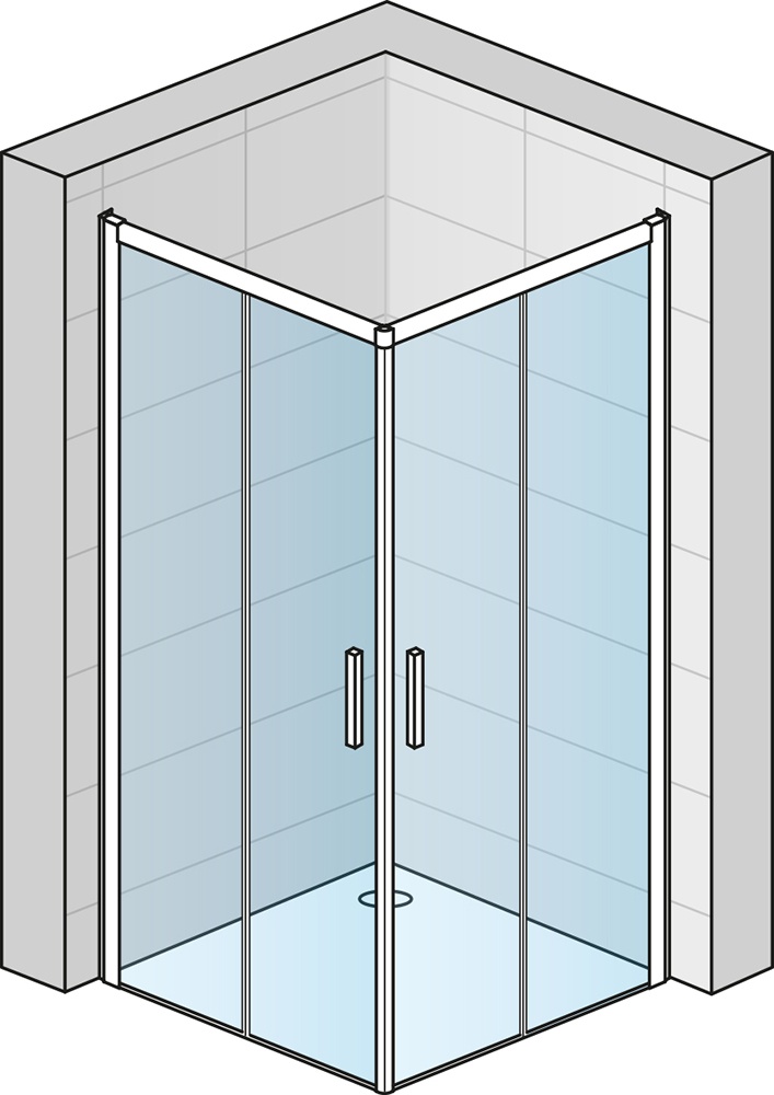 Sprchový kout rohový 90x90cm - 3