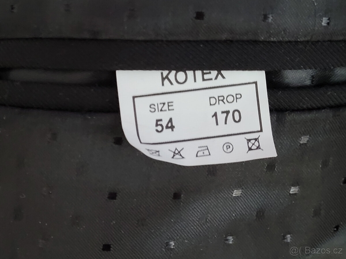 PÁNSKÝ OBLEK - vel. 52/176, barva ANTRACIT - 3