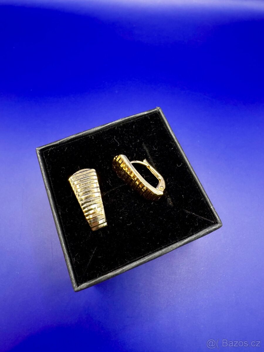 zlaté náušnice 14 karátů(585/1000) - nové - 3