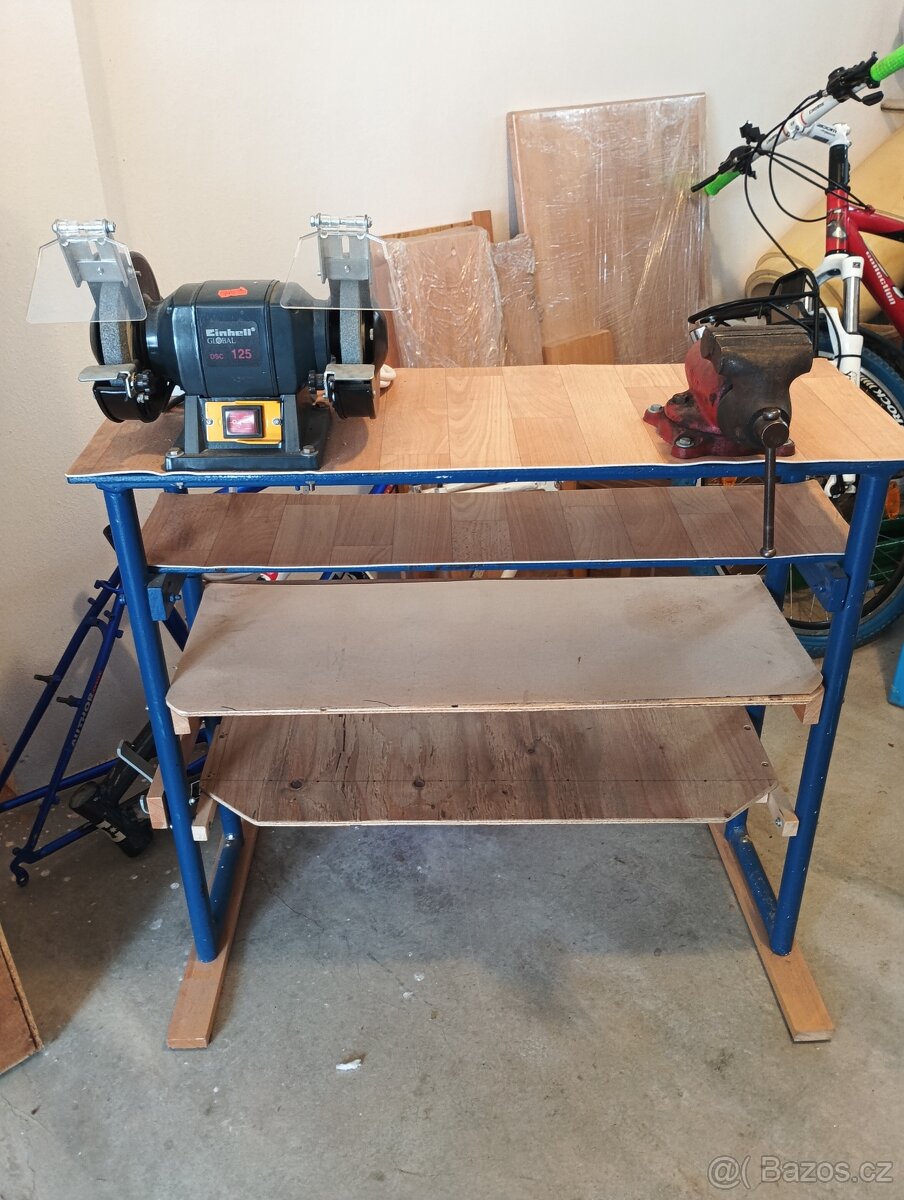 zánovní mini regál s Bruskou a Svěrákem - 3