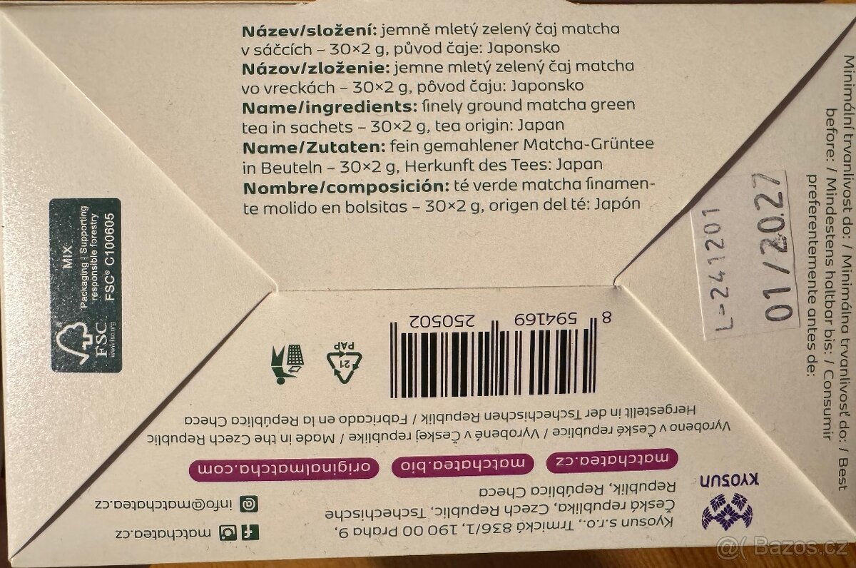 Matcha Tea BIO Harmony zelený čaj 30x2 g - 3