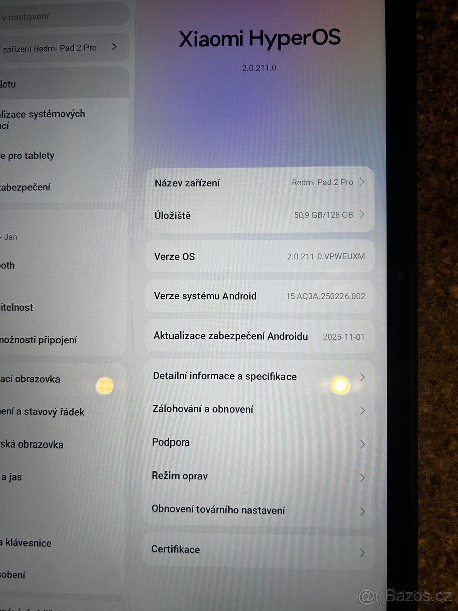 Prodám rozbalený tablet Redmi Pad 2 Pro 6/128 Graphite Gray - 3
