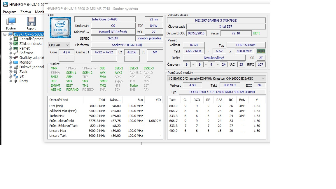 P: Procesor Intel i5-4690 - 3