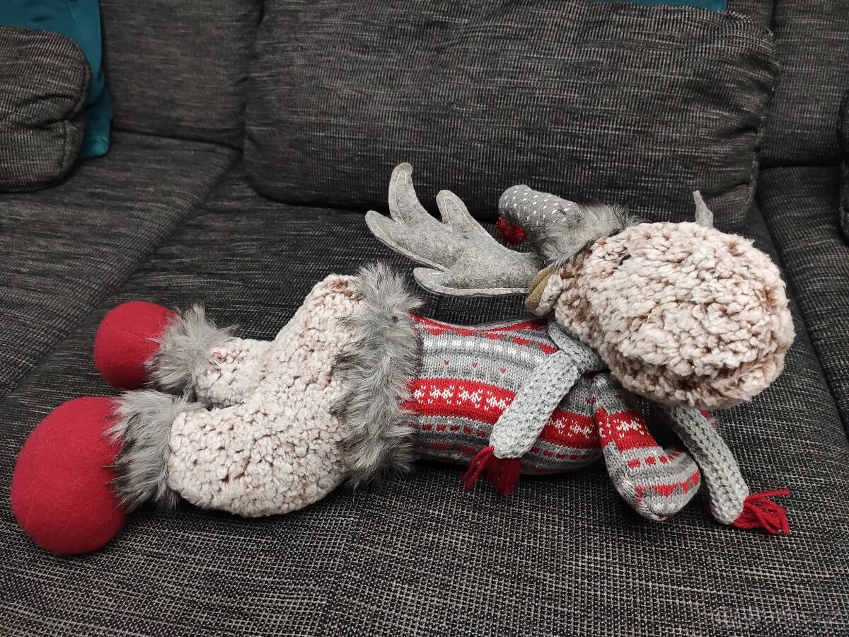 Vánoční dekorace - sob, trpaslík, svícen, věnec,... - 3