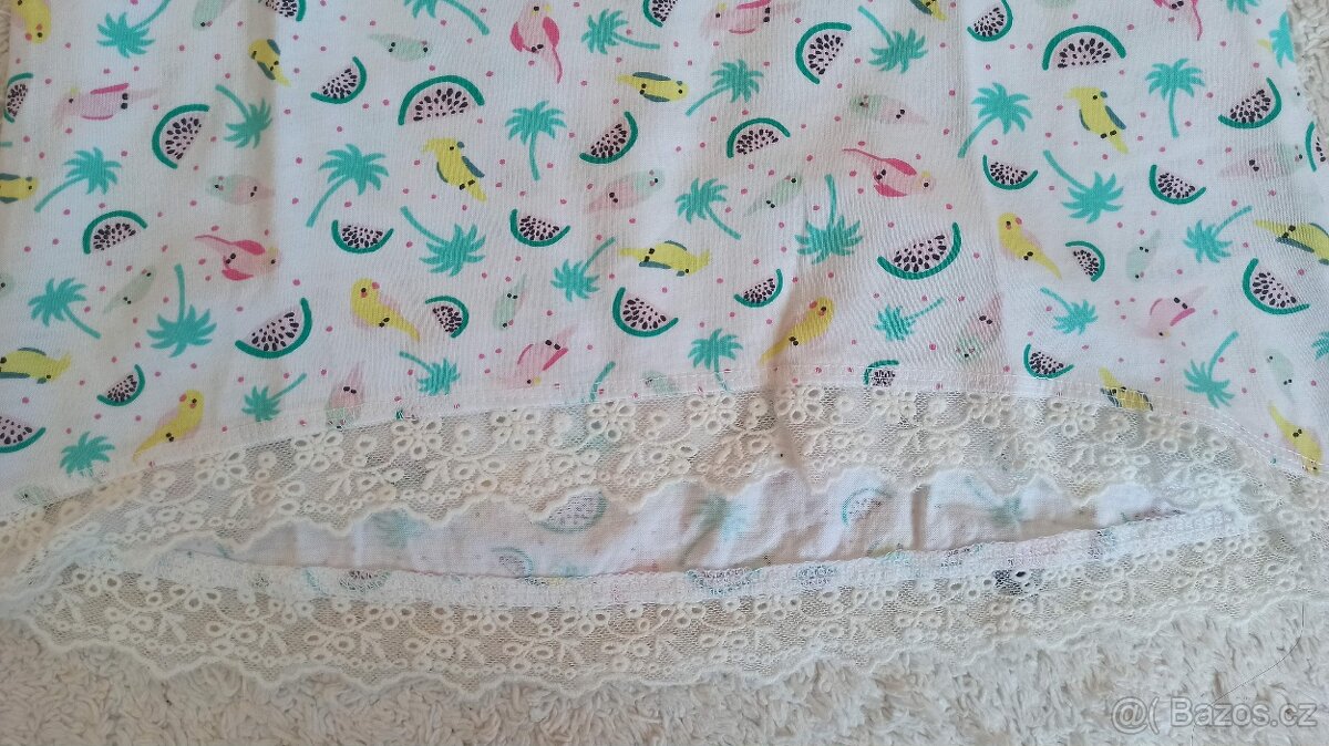 Dívčí letní triko - vel. 128 - top stav - 3