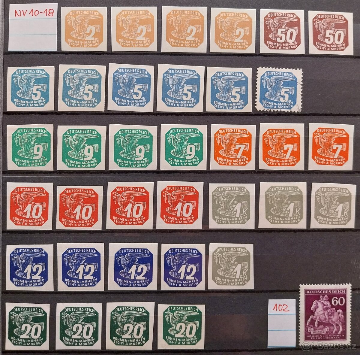 Známky - PROTEKTORÁT ČECHY A MORAVA - 3