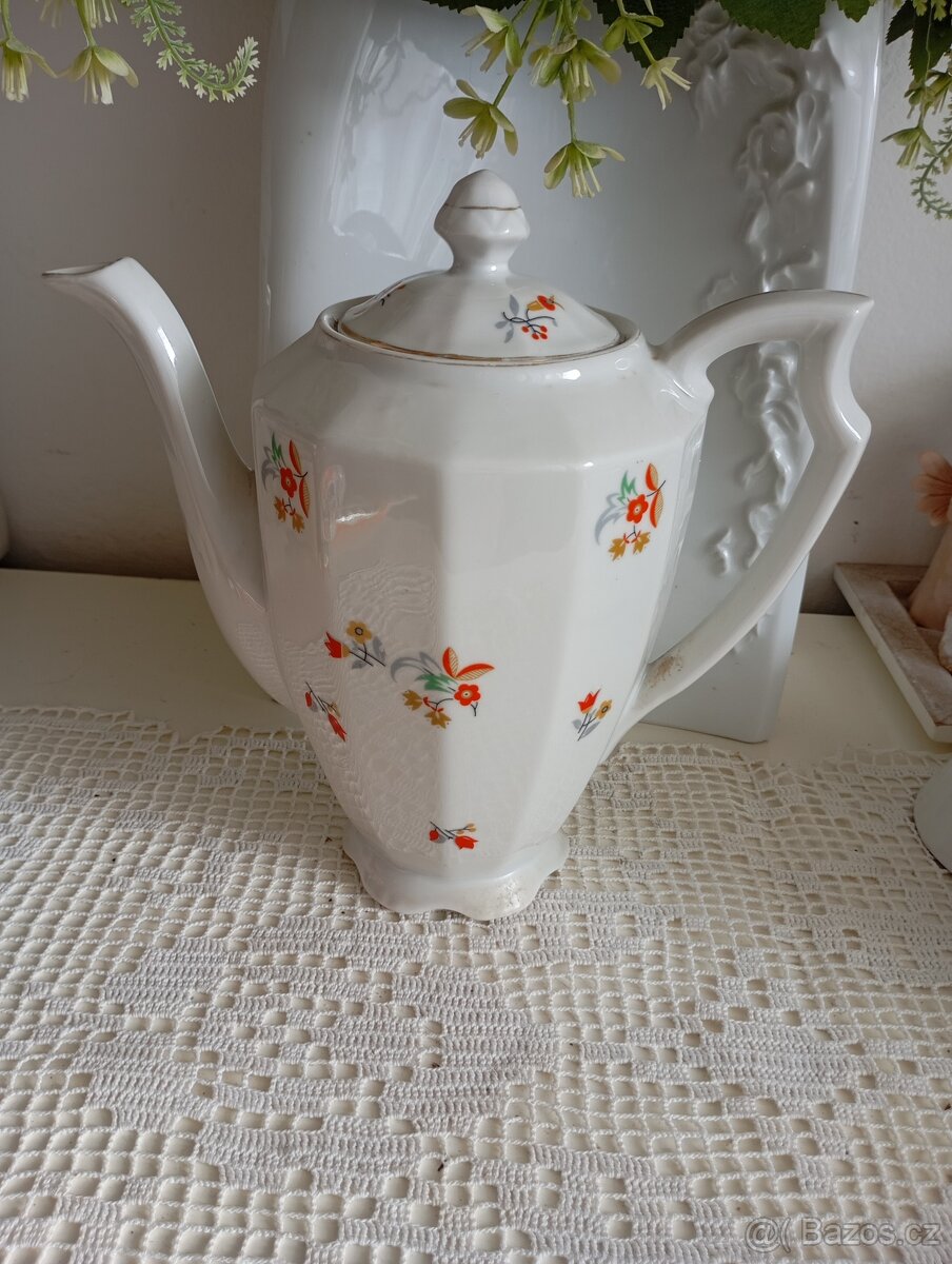 Retro porcelánová konvice značená - 3