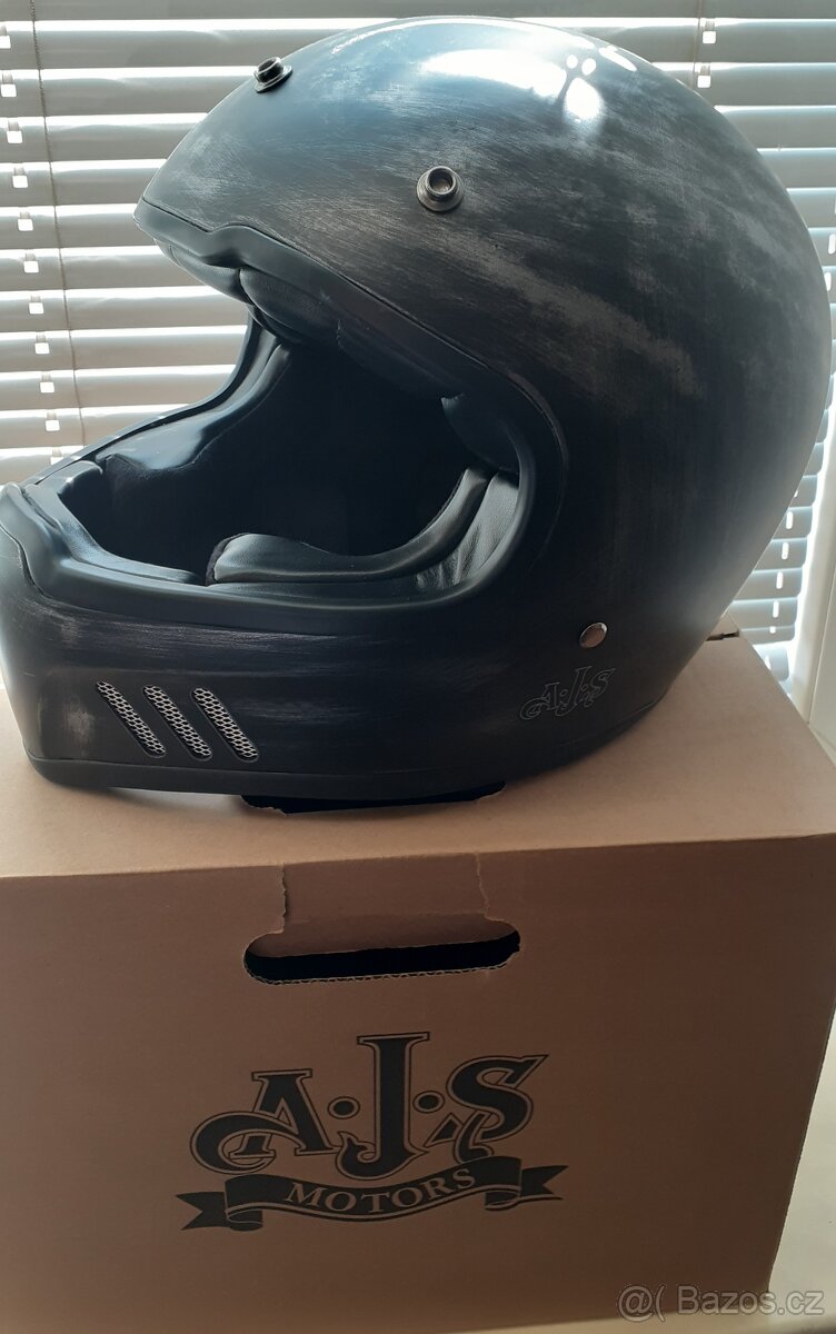 Retro cross přilba A.J.S. - 3