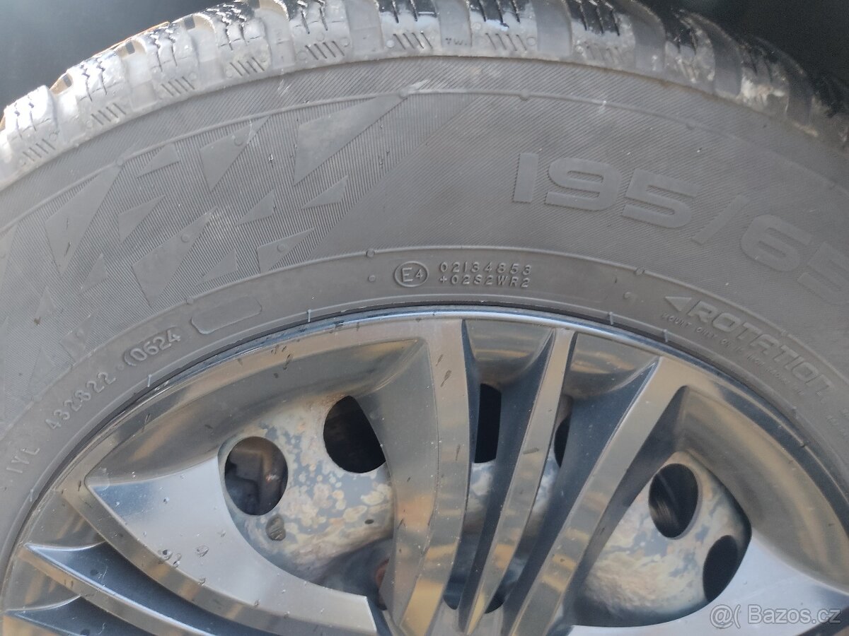 Prodám 4x disky 5x112 s zimními pneumatiky dot 05/24 195/65R - 3