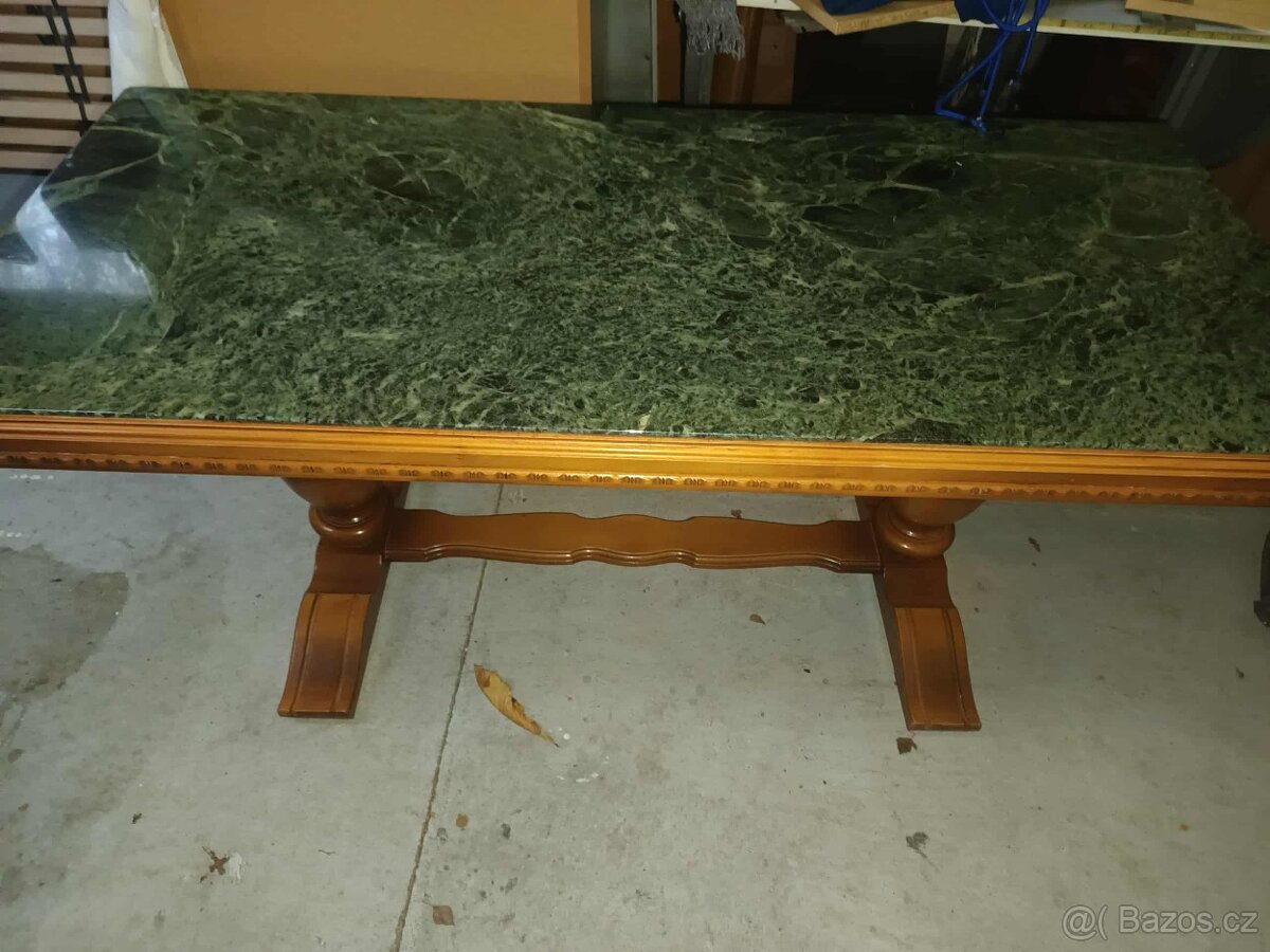 Prodám mramorový konferenční stůl 150cm - TOP stav - 3