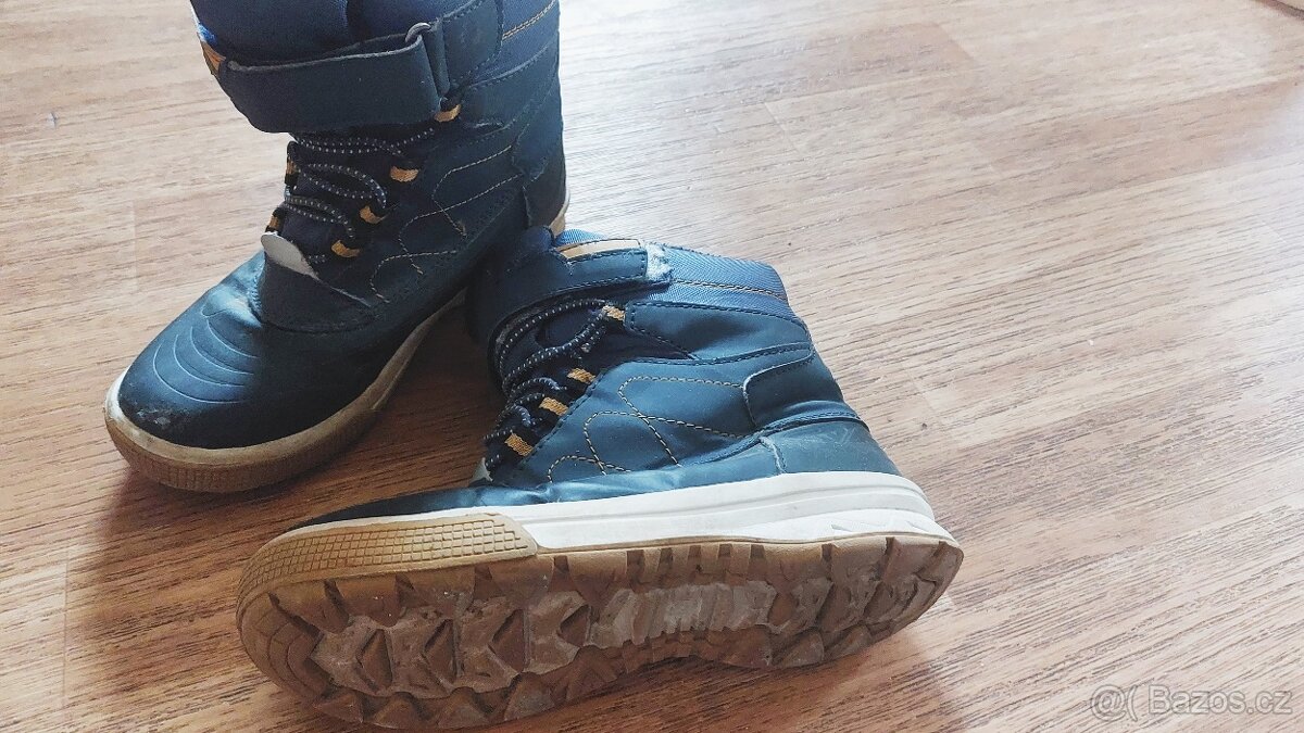 Modré zimní boty sněhule na zip vel. 31 - 3